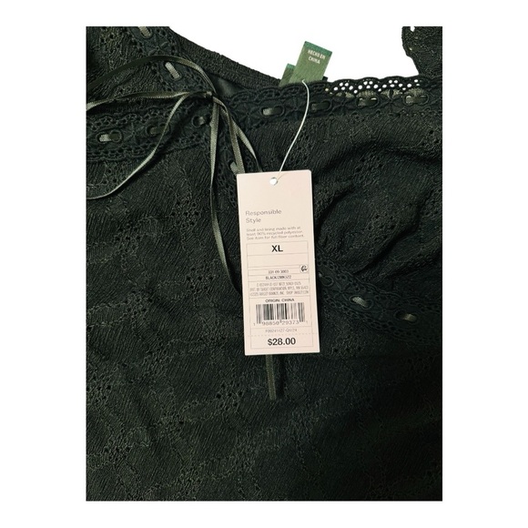 Women's Ruffle Sleeve Eyelet Mini A-Line Dress - Wild Fable Size XL - Picture 6 of 7